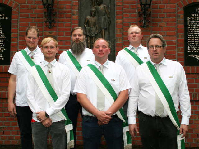 Die Gildemeister 2019 im St. Johannes-Schützenverein von Altrhede