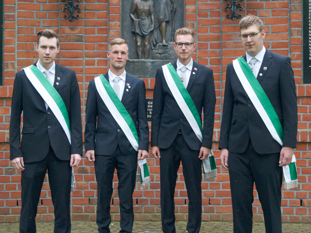Die Gildemeister 2022 im St. Johannes-Schützenverein von Altrhede
